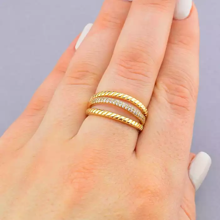 🏷️️ Каблучка Xuping Фіаніт (позолота 18к) ss_83250