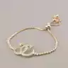 🏷️️ Браслет регульований Saiya Фіаніт 17 см (позолота 18к) F-84042