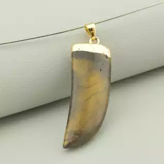 Кулон ріг Тигрове око 40х14мм.