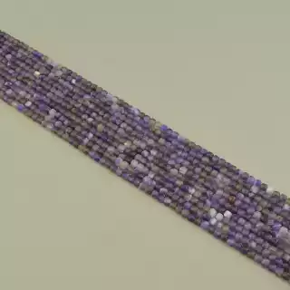 Намистини Аметист 39 см. на нитці (натуральне каміння, без застібки)