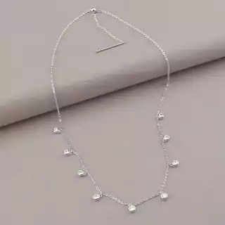 Підвіска Saiya Фіаніт 45 см (родій)