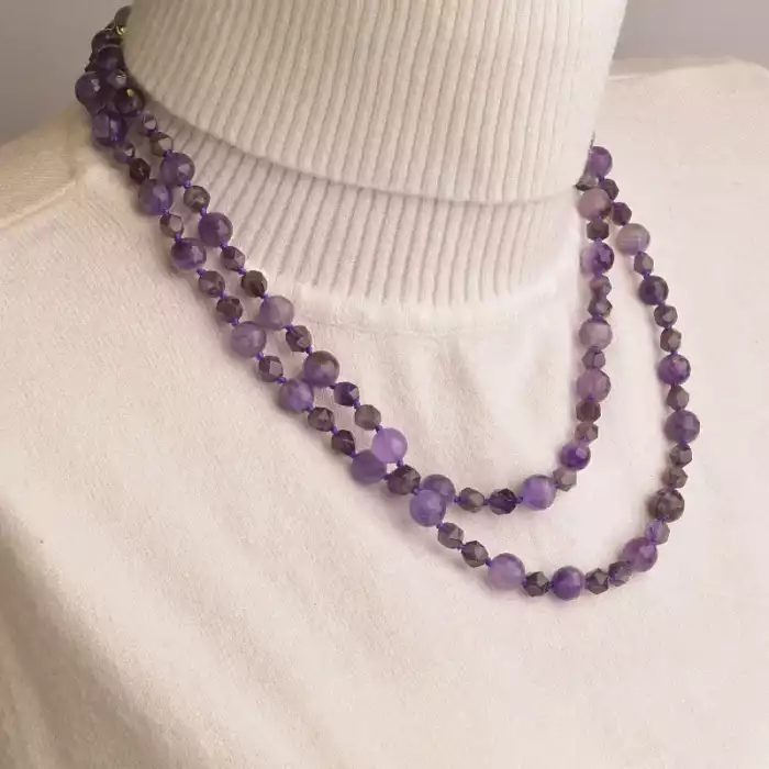 🏷️️ Намисто Аметист 95 см. (срібло 925 проба) ss_94491