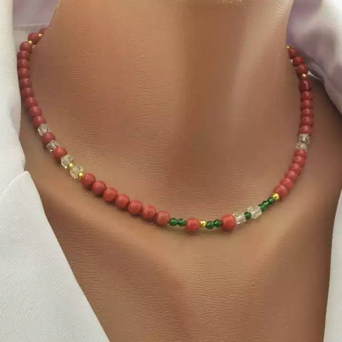 🏷️️ Підвіска Корал, Чеський кришталь 40 см. ss_102085