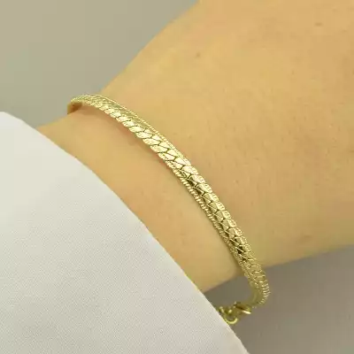 🏷️️ Браслет з карабіном Xuping 19 см. (позолота 18к лимонна) F-102908