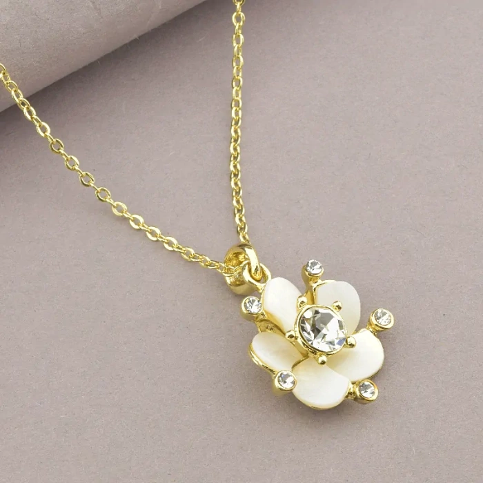 🏷️️ Підвіска квітка Перламутр, Сrystal 43 см ss_78416