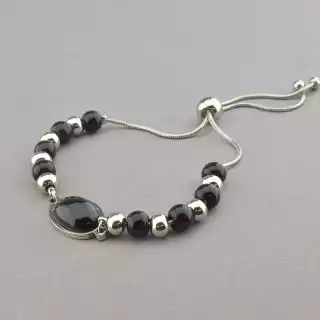 Браслет регульований Stainless Steel Агат 17 см