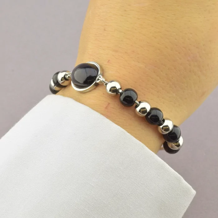 🏷️️ Браслет регульований Stainless Steel Агат 17 см ss_67915