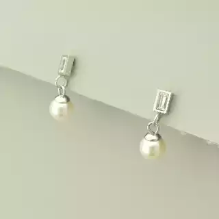 Сережки класичні пусети Xuping Майорка (родій)