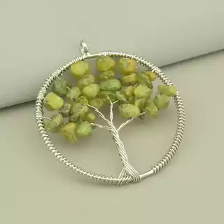 Кулон дерево Преніт 50x50мм.