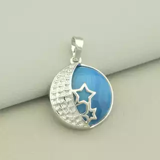 Кулон зірки Агат 25x22мм.