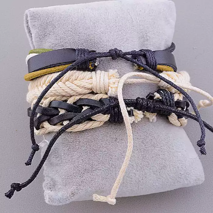 🏷️️ Браслет шамбала екошкіра 17 см ss_30185