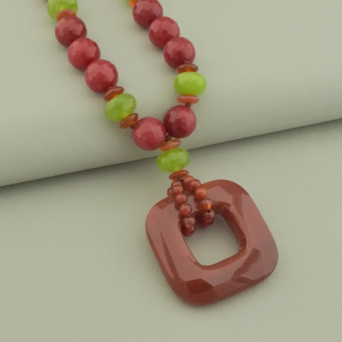 🏷️️ Намисто Сердолік, Кварц 51 см. ss_97819