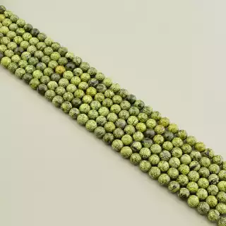 Намистини Змійовик 39 см 8.5 мм. (без застібки)