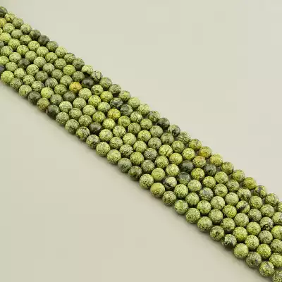 Намистини Змійовик 39 см 8.5 мм. (без застібки)