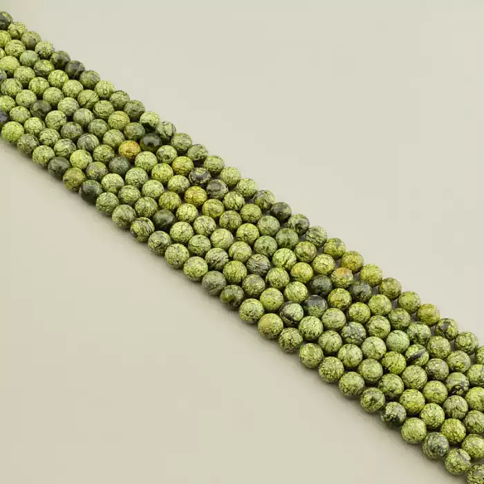 🏷️️ Намистини Змійовик 39 см 8.5 мм. (без застібки) F-105497