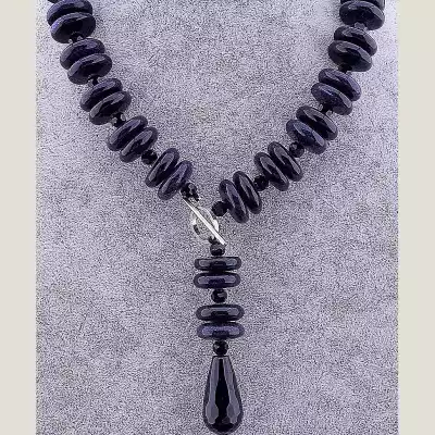 🏷️️ Намисто Авантюрин, Агат 47 см F-59247