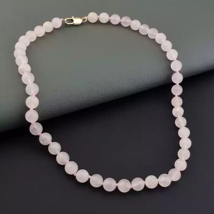 🏷️️ Намисто Рожевий кварц 45 см F-106516