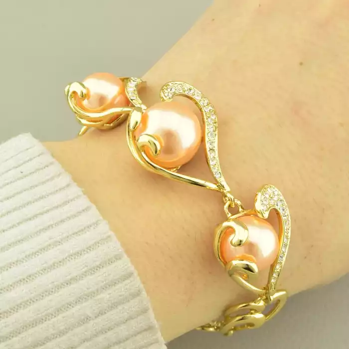 🏷️️ Браслет з карабіном Abella Майорка, Фіаніт 18 см. (позолота 18к) ss_99303