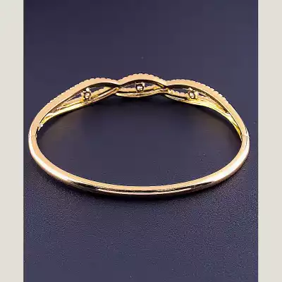 🏷️️ Браслет шарнірний Xuping Фіаніт 17 см (позолота 18к) F-71906