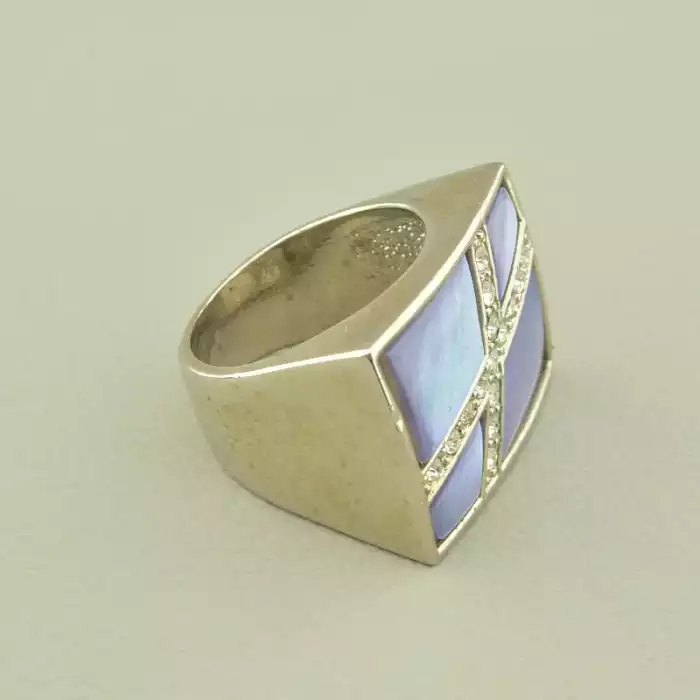 🏷️️ Перстень Vogue Фіаніт (родій) ss_99722