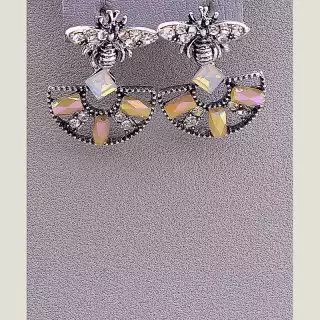 Сережки пусети Juleeze Фіаніт (родій)