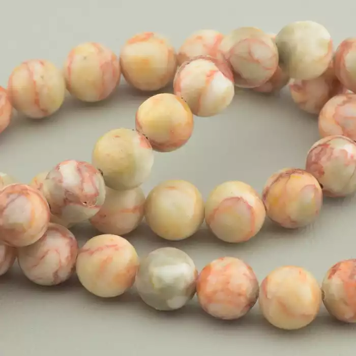 🏷️️ Намистини Яшма 39 см 39 мм (натуральне каміння, без застібки) ss_74038