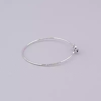 🏷️️ Браслет петля Saiya Фіаніт 16 см (родій) F-76072