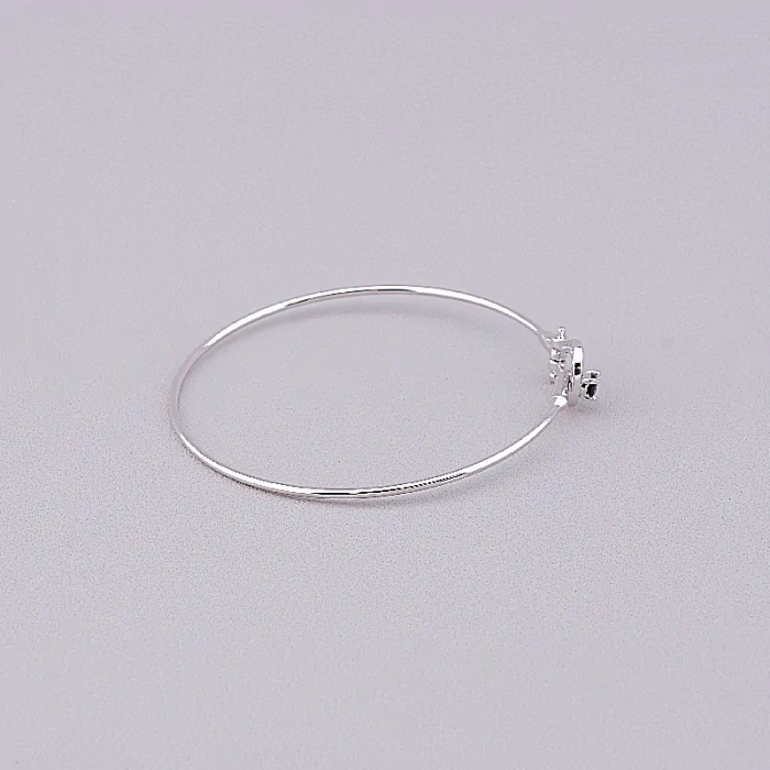 🏷️️ Браслет петля Saiya Фіаніт 16 см (родій) ss_76072