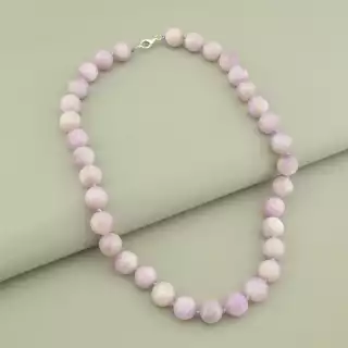 Намисто Кунцит (cрібло 925 проба) 47 см.