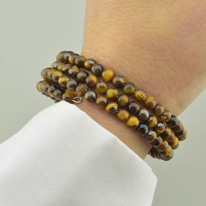 🏷️️ Браслет без застібки Тигрове око ss_94995