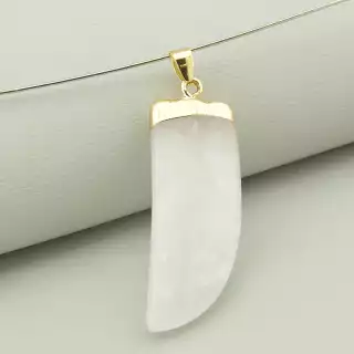 Кулон ріг Гірський кришталь 40х14мм.