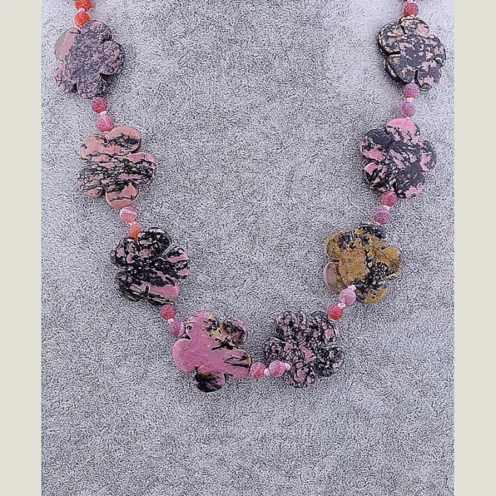 🏷️️ Намисто Родонит 52 см ss_57011