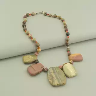 Намисто Яшма, Сердолік 48 см.