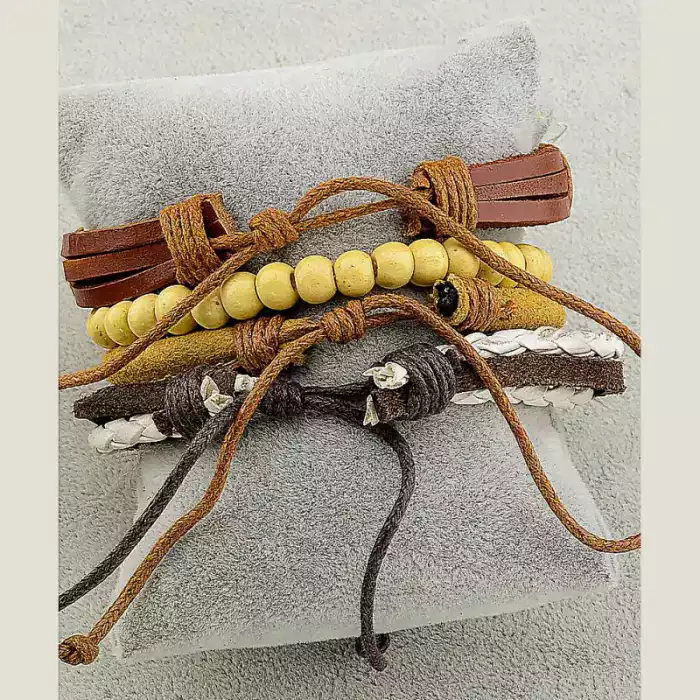 🏷️️ Браслет шамбала екошкіра 17 см ss_30186