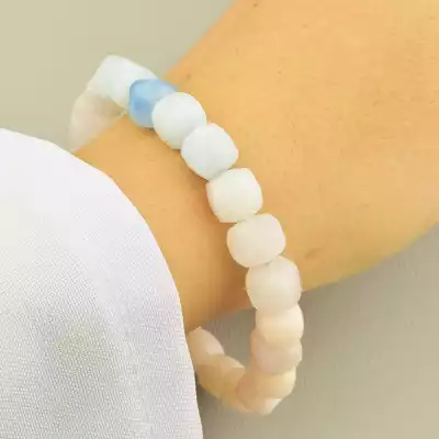 🏷️️ Браслет на резинці Морганіт 20 см F-105702