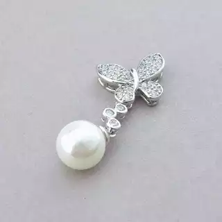 Кулон метелик Xuping Майорка (родій)