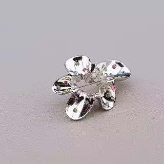 Брошка квітка Сrystal (родій)