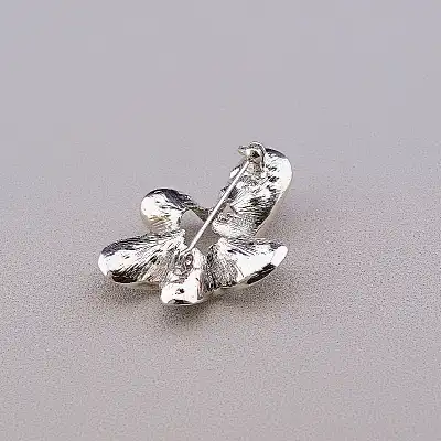 🏷️️ Брошка квітка Сrystal (родій) F-84155