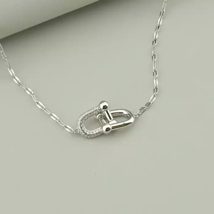 🏷️️ Підвіска Saiya Фіаніт 40 см (родій) ss_92878