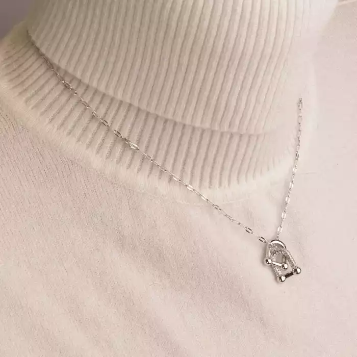 🏷️️ Підвіска Saiya Фіаніт 40 см (родій) ss_92878