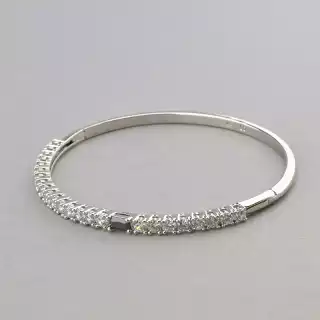 Браслет шарнірний Xuping Фіаніт 17 см (родій)