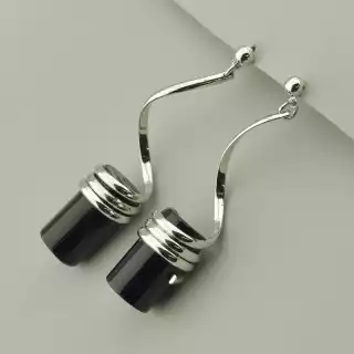 Сережки довгі пусети Агат