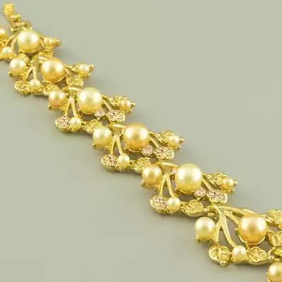 🏷️️ Браслет складний Abella Майорка, Фіаніт 18,5 см. (позолота 18к) F-93697