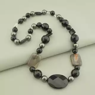 Намисто Агат, Гематит 67 см.