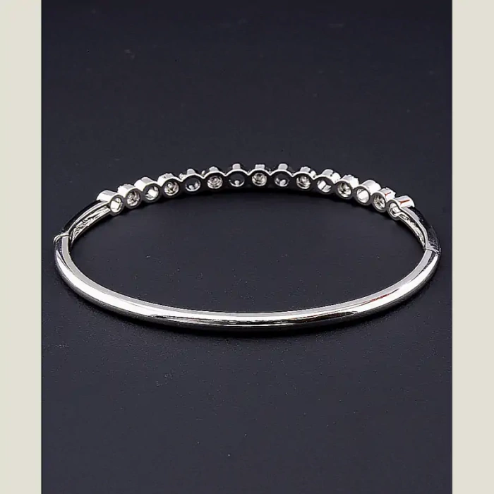 🏷️️ Браслет шарнірний Xuping Фіаніт 18 см (родій) ss_54955