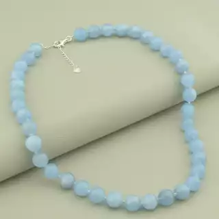 Намисто Аквамарин (cрібло 925 проба) 45 см.
