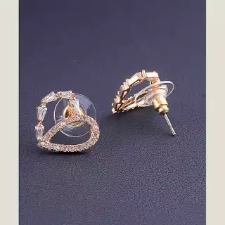 Сережки пусети Big Dipper Фіаніт (позолота 18к)