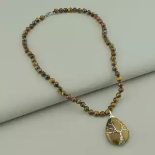 Намисто Тигрове око 44 см.