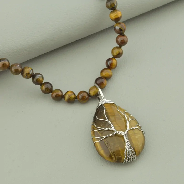 🏷️️ Намисто Тигрове око 44 см. ss_94996