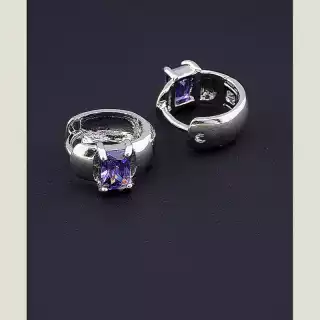 Сережки кільця Xuping Фіаніт (родій)